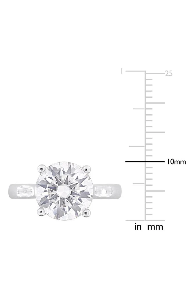 商品DELMAR|Sterling Silver Round Cut Created Moissanite Engagement Ring,价格¥2473,第3张图片详细描述