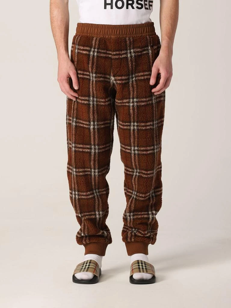 商品Burberry|Burberry check fleece jogging pants,价格¥2528,第1张图片