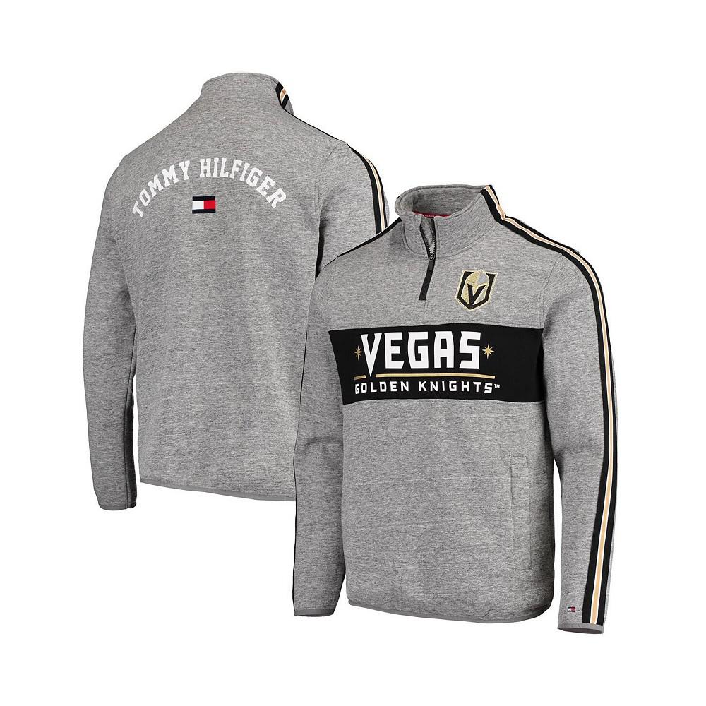 Men's Heathered Gray Vegas Golden Knights Mario Quarter-Zip Jacket商品第1张图片规格展示