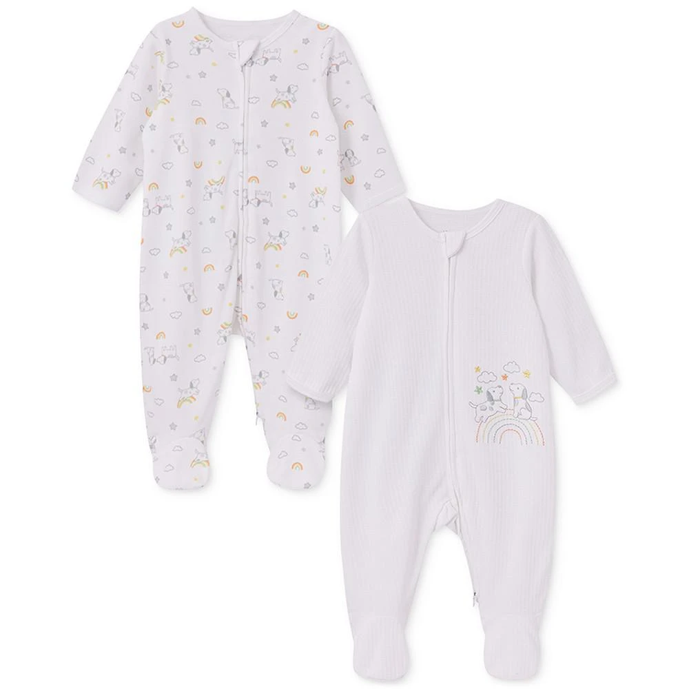 商品Little Me|Baby Boys Long Sleeved Footed Coveralls, Pack of 2,价格¥189,第1张图片