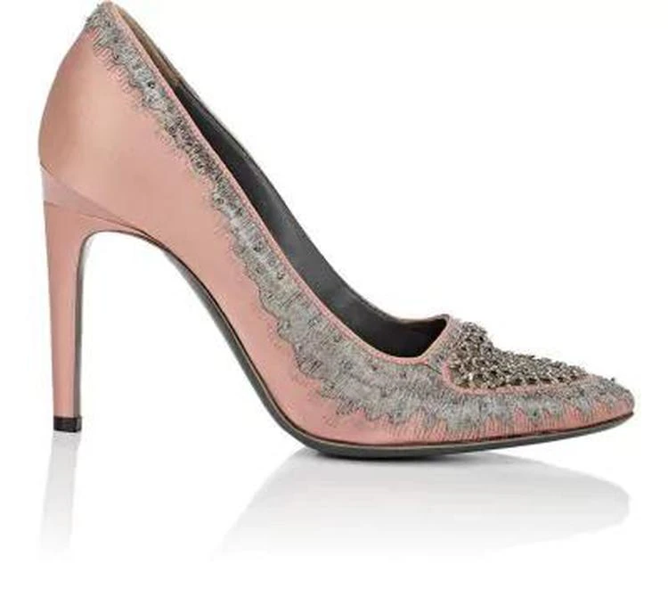 商品Alberta Ferretti|Mesh-Inset Satin Pumps,价格¥4532,第1张图片