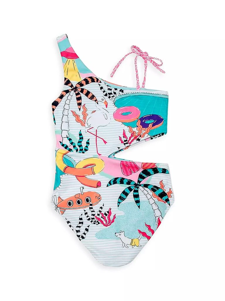 商品Agua Bendita|Little Girl's & Girl's Returning To The Roots Savanna One-Piece Swimsuit,价格¥300,第2张图片详细描述