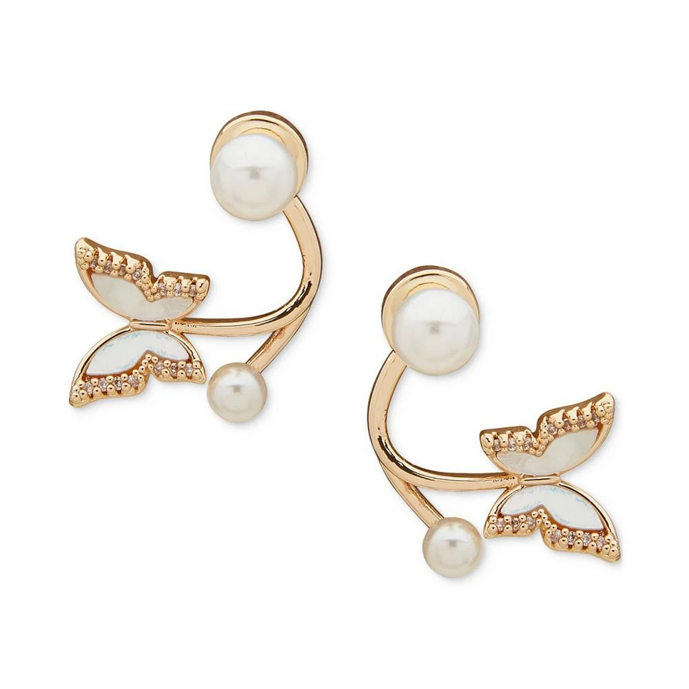商品Lonna & Lilly|Gold-Tone Mother-of-Pearl Butterfly Drop Earrings,价格¥209,第1张图片
