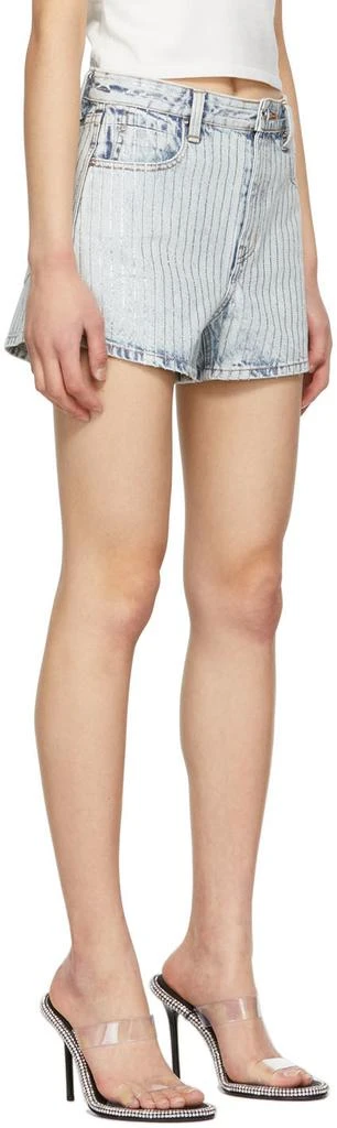 商品Alexander Wang|Blue Crystal Stripe Bite Shorts,价格¥1538,第2张图片详细描述