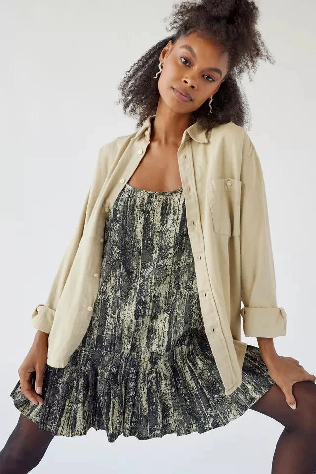 商品Urban Renewal|Urban Renewal Remade Overdyed Solid Oversized Flannel Shirt,价格¥150,第1张图片