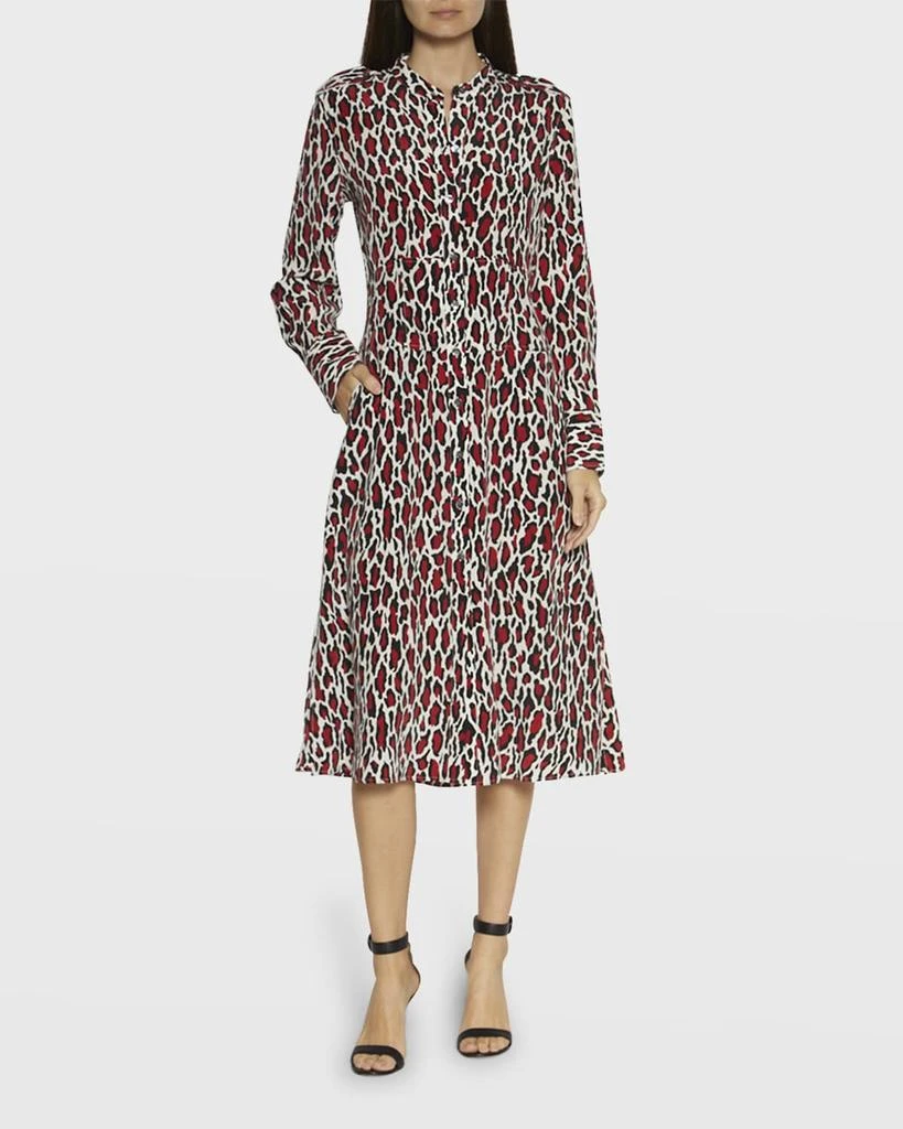 商品Equipment|Thea Animal-Print Button-Down Midi Dress,价格¥4273,第1张图片