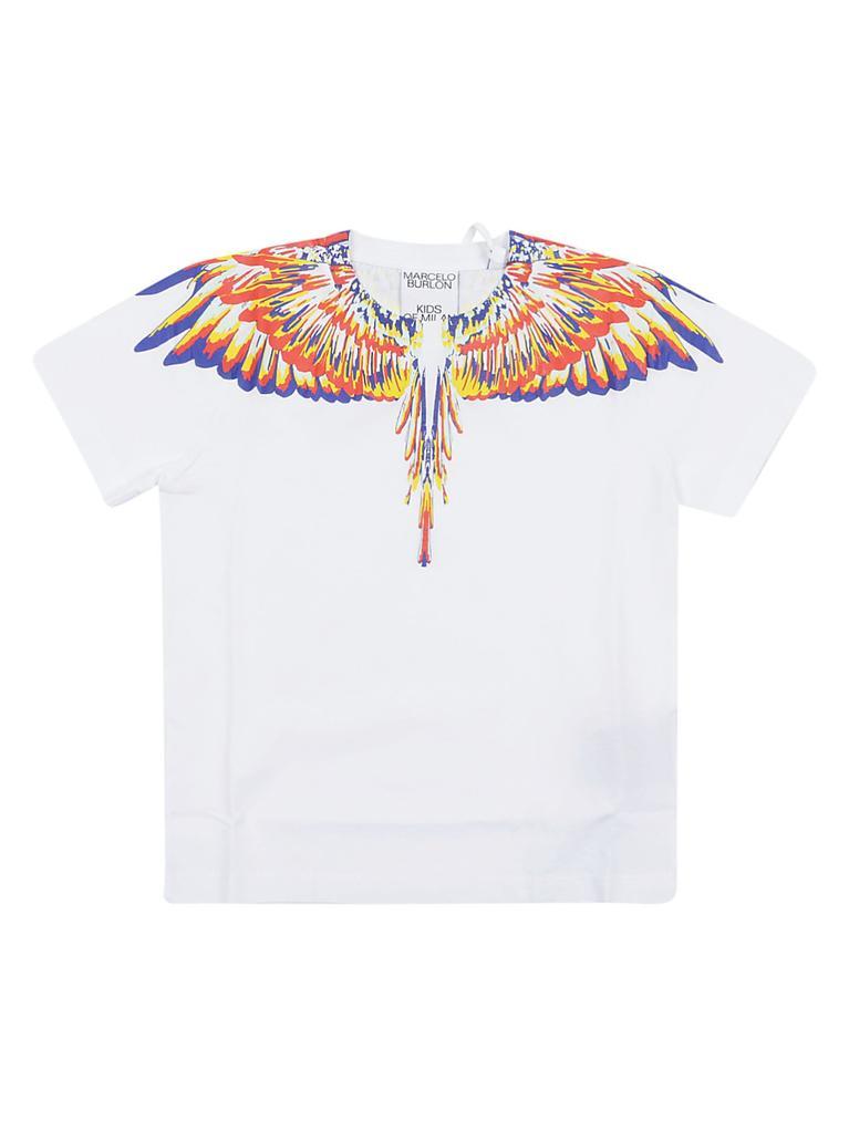 商品Marcelo Burlon|Marcelo Burlon Tempera Wings T-shirt S/s,价格¥783,第1张图片