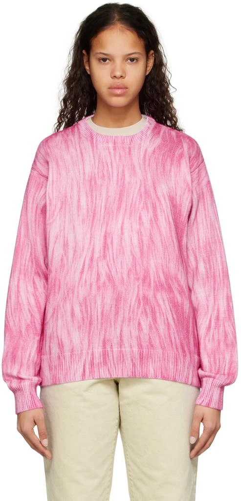 商品STUSSY|Pink Printed Fur Sweater,价格¥661,第1张图片