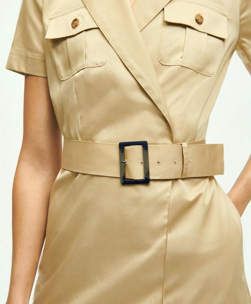 商品Brooks Brothers|Cotton Belted Safari Shirt Dress,价格¥742,第3张图片详细描述
