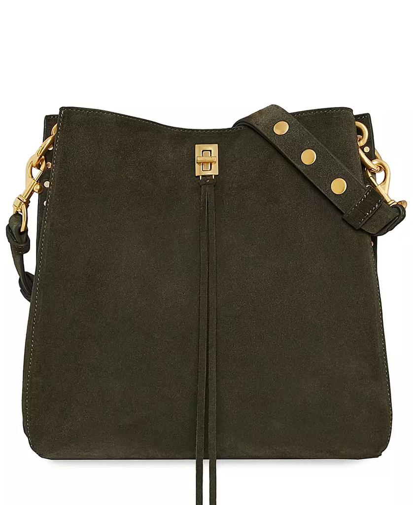 Borsa a tracolla Darren in pelle scamosciata con chiusura a girello image 2
