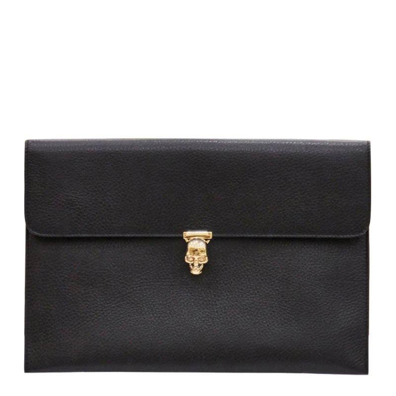 商品Alexander McQueen|ALEXANDER MCQUEEN 黑色女士手拿包 554197-1DD0G-1000,价格¥2094,第1张图片