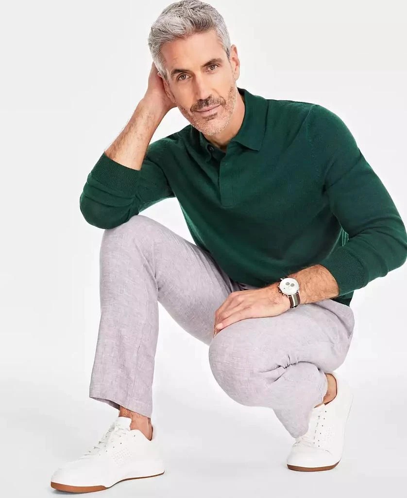 商品Club Room|Men's Merino Wool Blend Polo Sweater, Created for Macy's,价格¥233,第3张图片详细描述