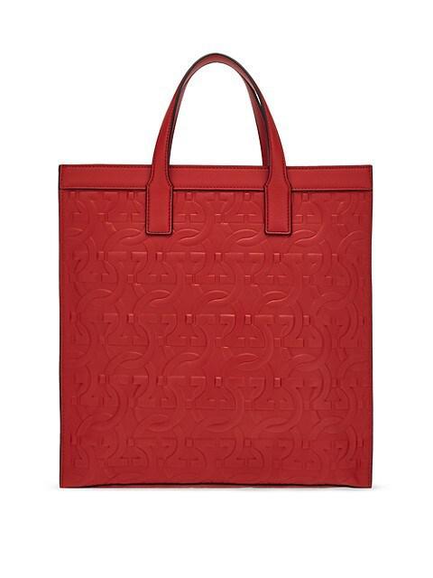 商品Salvatore Ferragamo|Large Travel Embossed Monogram Print Tote,价格¥13096,第6张图片详细描述