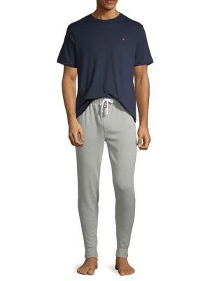 商品Tommy Hilfiger|2 Piece Cotton Tee & French Terry Joggers Set,价格¥201,第1张图片