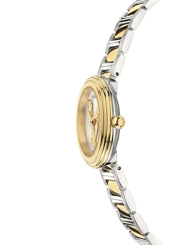 商品Versace|28MM Two Tone Stainless Steel Bracelet Watch,价格¥2837,第2张图片详细描述