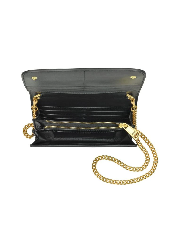 商品Moschino|Moschino 摩斯基诺 Black Leather Wallet Clutch w/Patches,价格¥3417,第2张图片详细描述