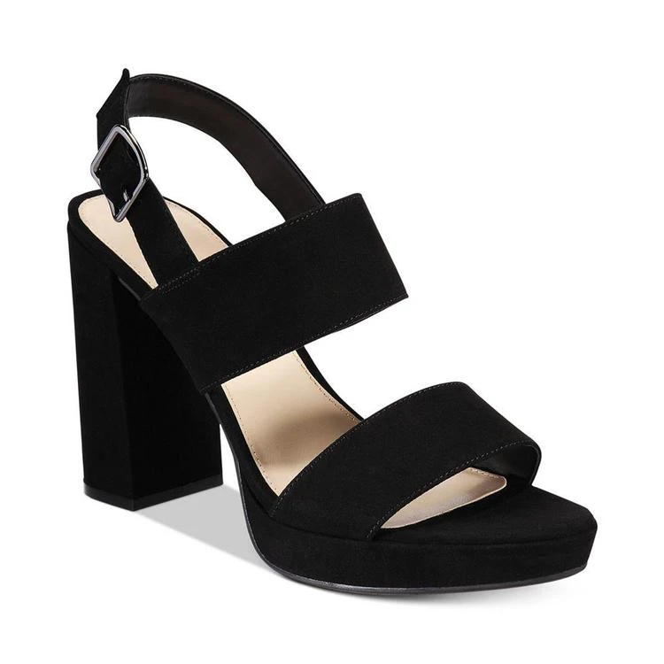 商品Bar III|Fiana Platform Block-Heel Dress Sandals, Created for Macy's,价格¥232,第1张图片