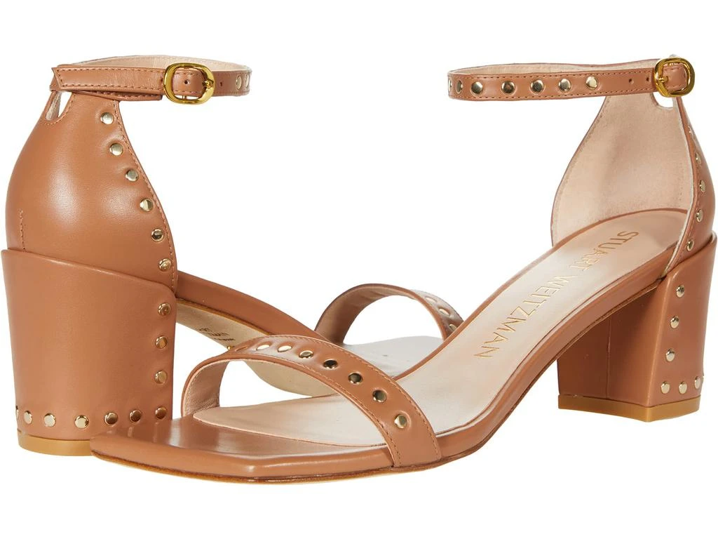 商品Stuart Weitzman|Simple Square Studs Sandal,价格¥974,第1张图片