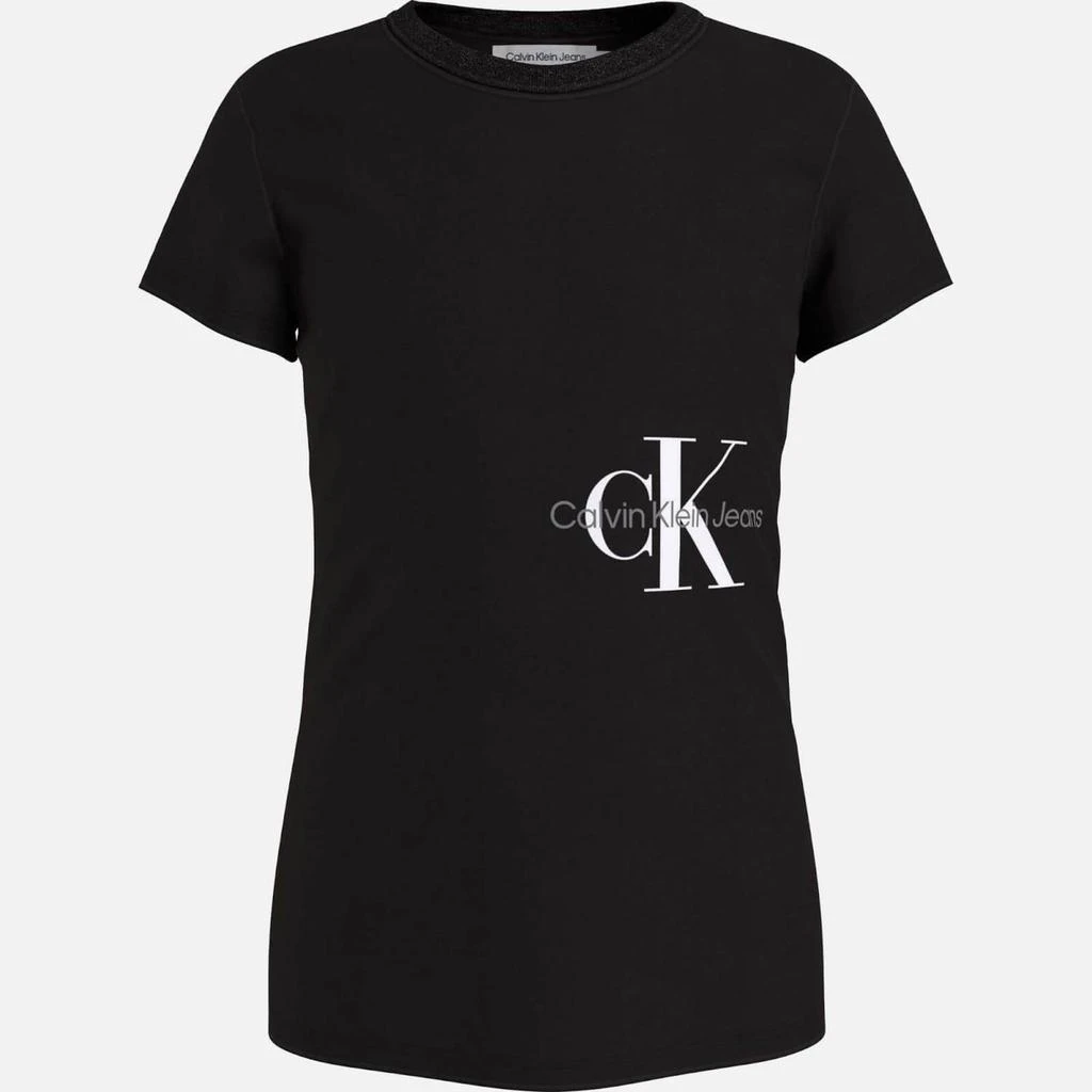 商品Calvin Klein|Calvin Klein Girls' Monogram Slim Cotton-Jersey T-Shirt,价格¥134,第1张图片