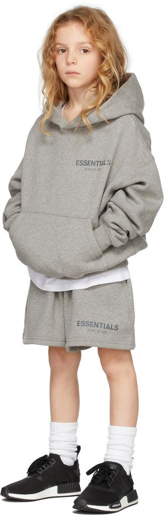 商品Essentials|Kids Grey Pullover Hoodie,价格¥384,第1张图片