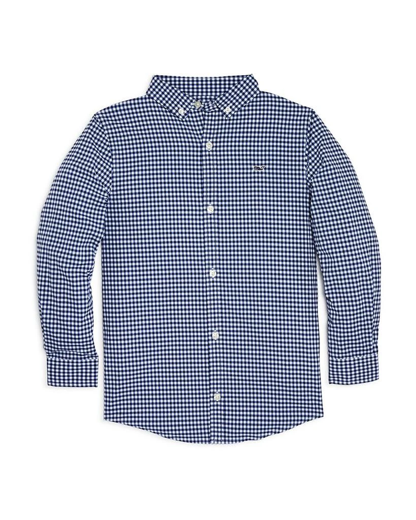 商品Vineyard Vines|Boys' Gingham Performance Shirt - Little Kid, Big Kid,价格¥185,第1张图片