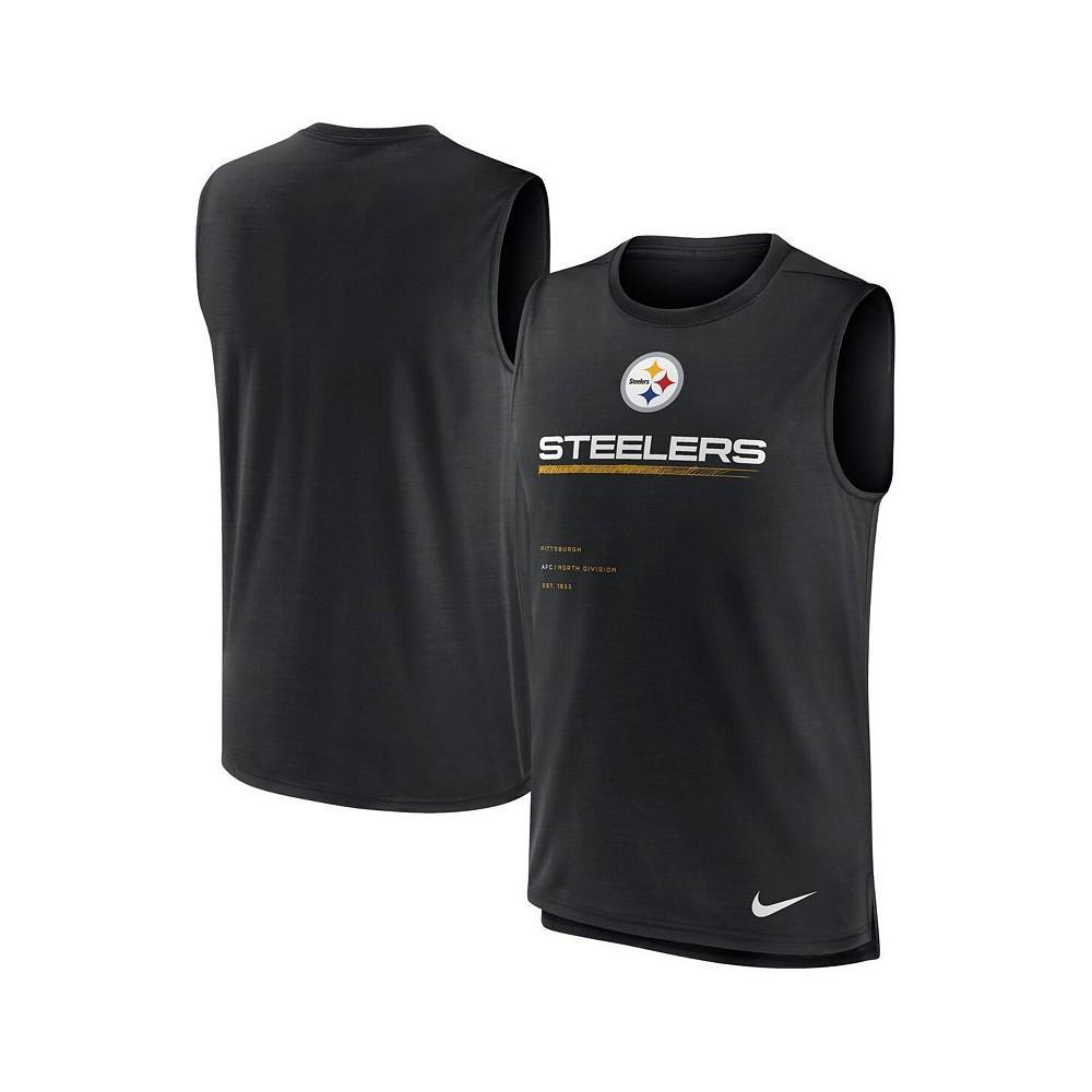商品NIKE|Men's Black Pittsburgh Steelers Muscle Trainer Tank Top,价格¥248,第1张图片