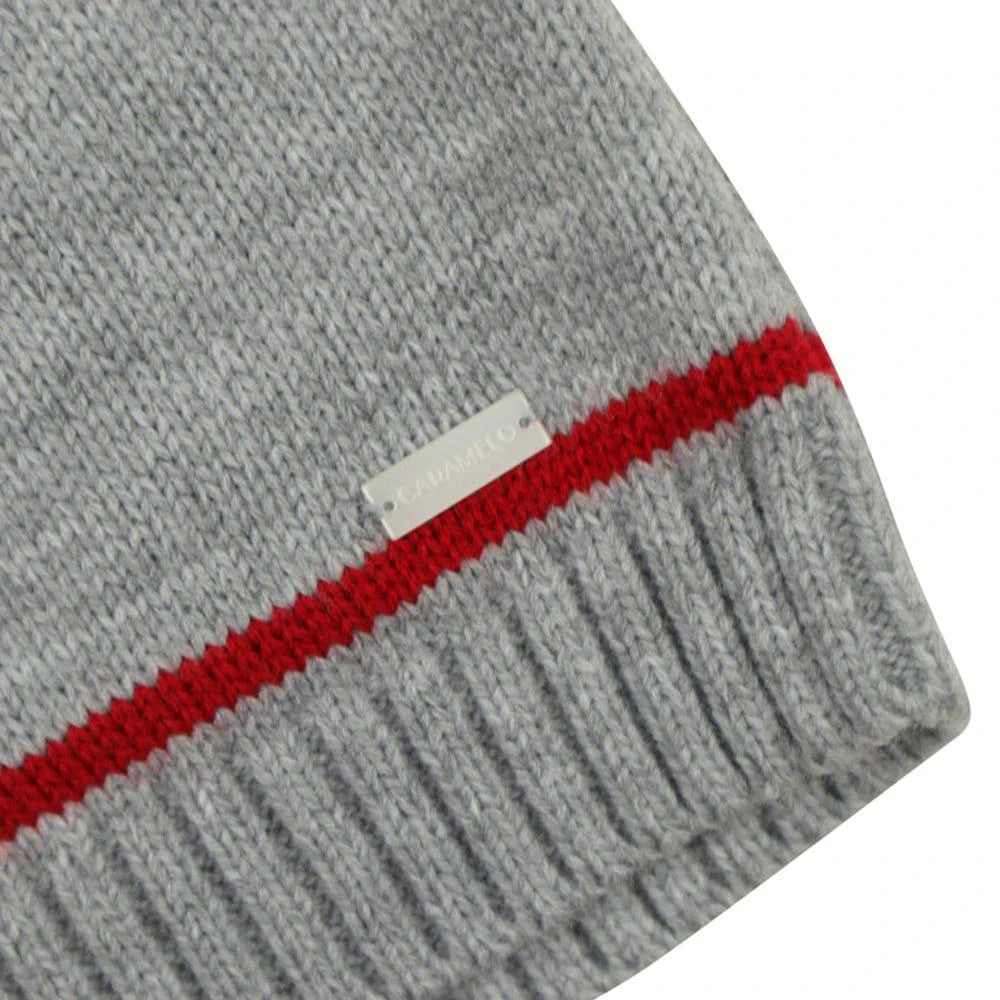 商品Caramelo Kids|Grey & Red Fair Isle Jumper Shirt & Tartan Shorts Set,价格¥266,第4张图片详细描述