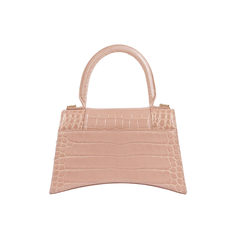 Balenciaga/巴黎世家 秋冬新款 米色闪亮鳄鱼压纹小牛皮小号沙漏单肩手提包5935461LRGM6310 商品