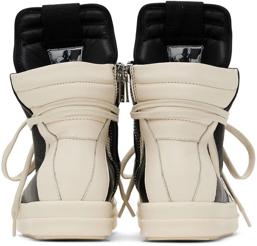 商品Rick Owens|Kids Black & Off-White Geobasket Sneakers,价格¥4317,第2张图片详细描述