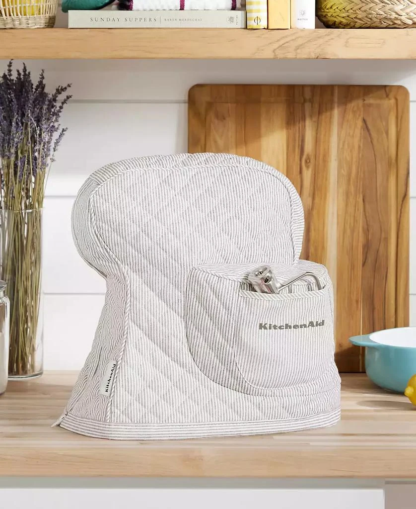 商品KitchenAid|Fitted Tilt-Head Ticking Stripe Stand Mixer Cover with Storage Pocket Quilted, 14.37" x 18" x 10",价格¥621,第5张图片详细描述