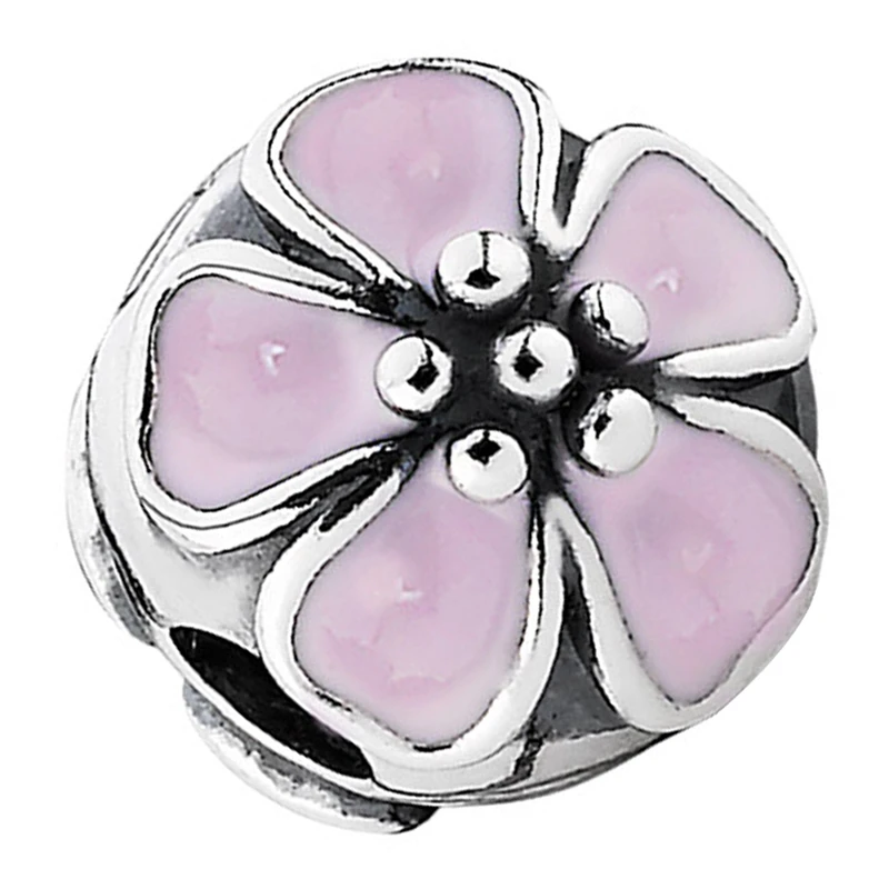 PANDORA 潘多拉 粉色樱花925银珐琅固定夹 791041EN40 商品