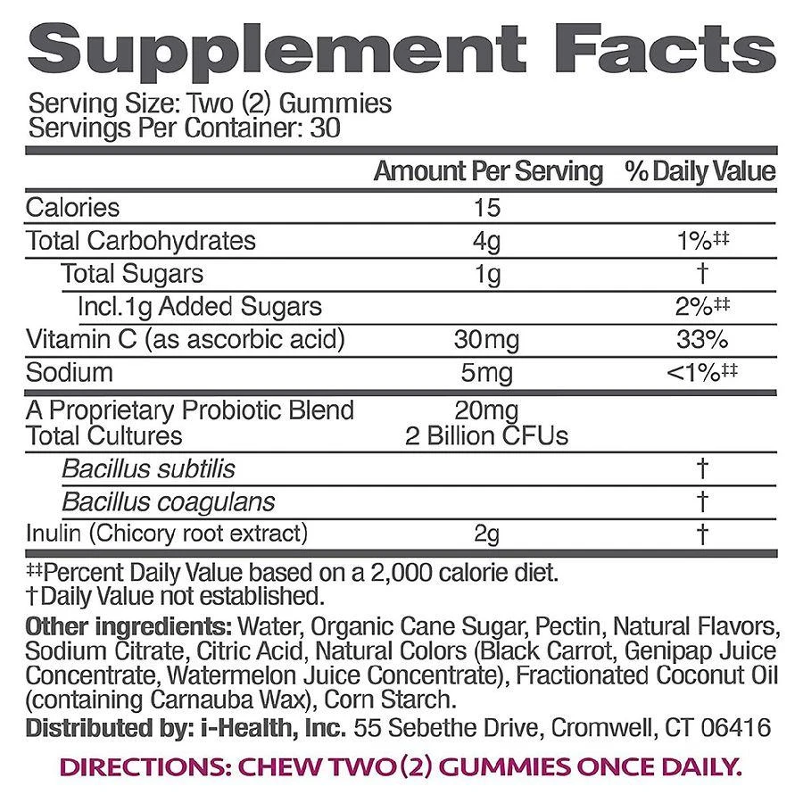 商品UP4|Probiotic + Prebiotic, Vitamin C, Berry Flavor, Gummies,价格¥123,第3张图片详细描述