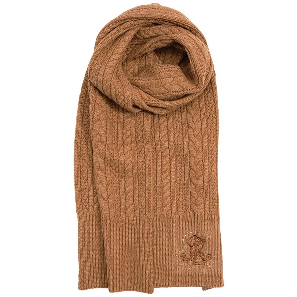 商品Ralph Lauren|Stone Logo Cable Scarf,价格¥440,第1张图片