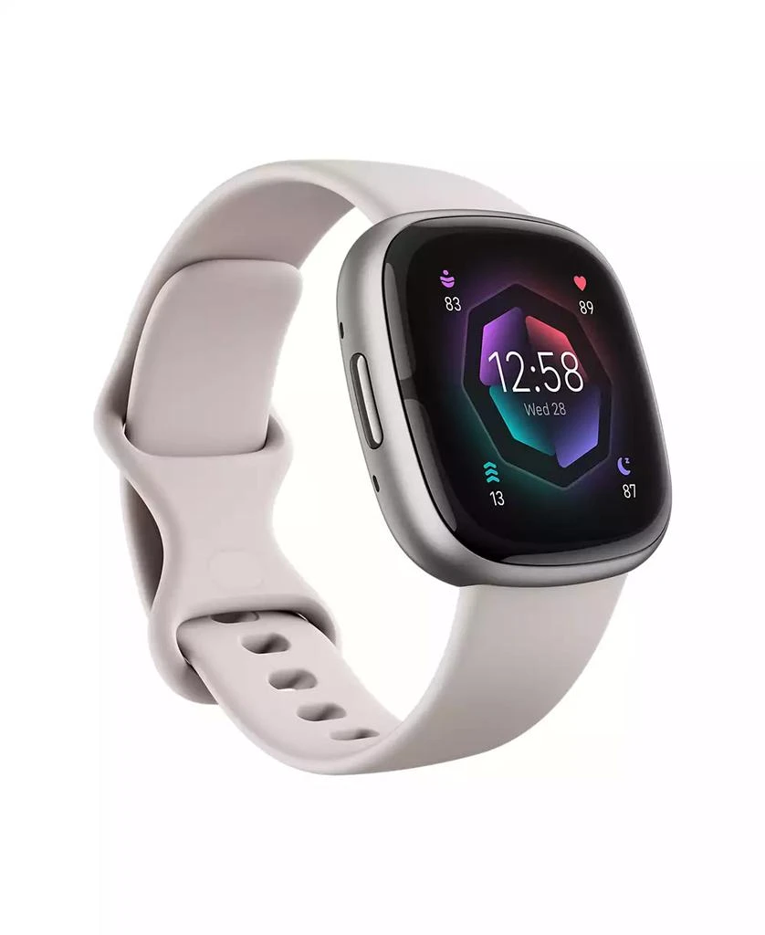 商品Fitbit|Sense 2 Lunar White Platinum Smartwatch, 39mm,价格¥1502,第2张图片详细描述