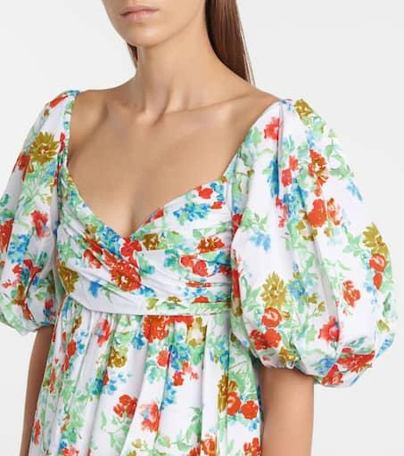 商品CAROLINE CONSTAS|Brie floral cotton-blend top,价格¥1102,第4张图片详细描述
