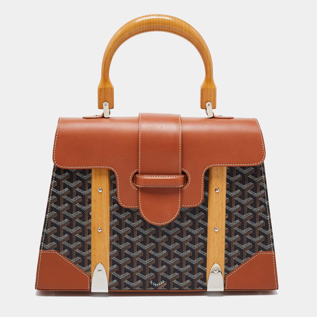 Goyard Brown Goyardine Coated Canvas and Leather Saigon MM Top Handle Bag商品第1张图片规格展示