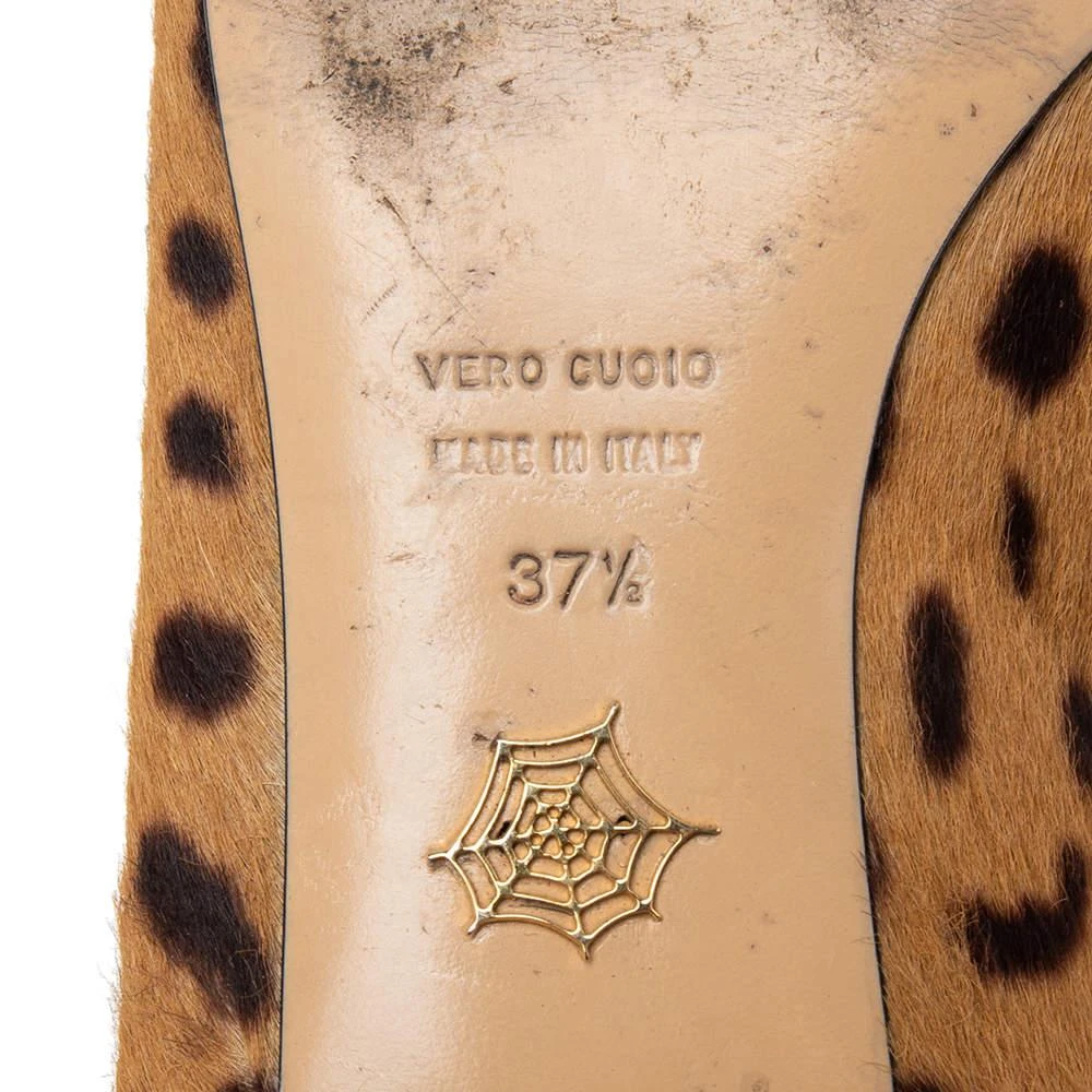 Charlotte Olympia Brown leopard Print  Cat Ballet Flats Size 37.5 商品