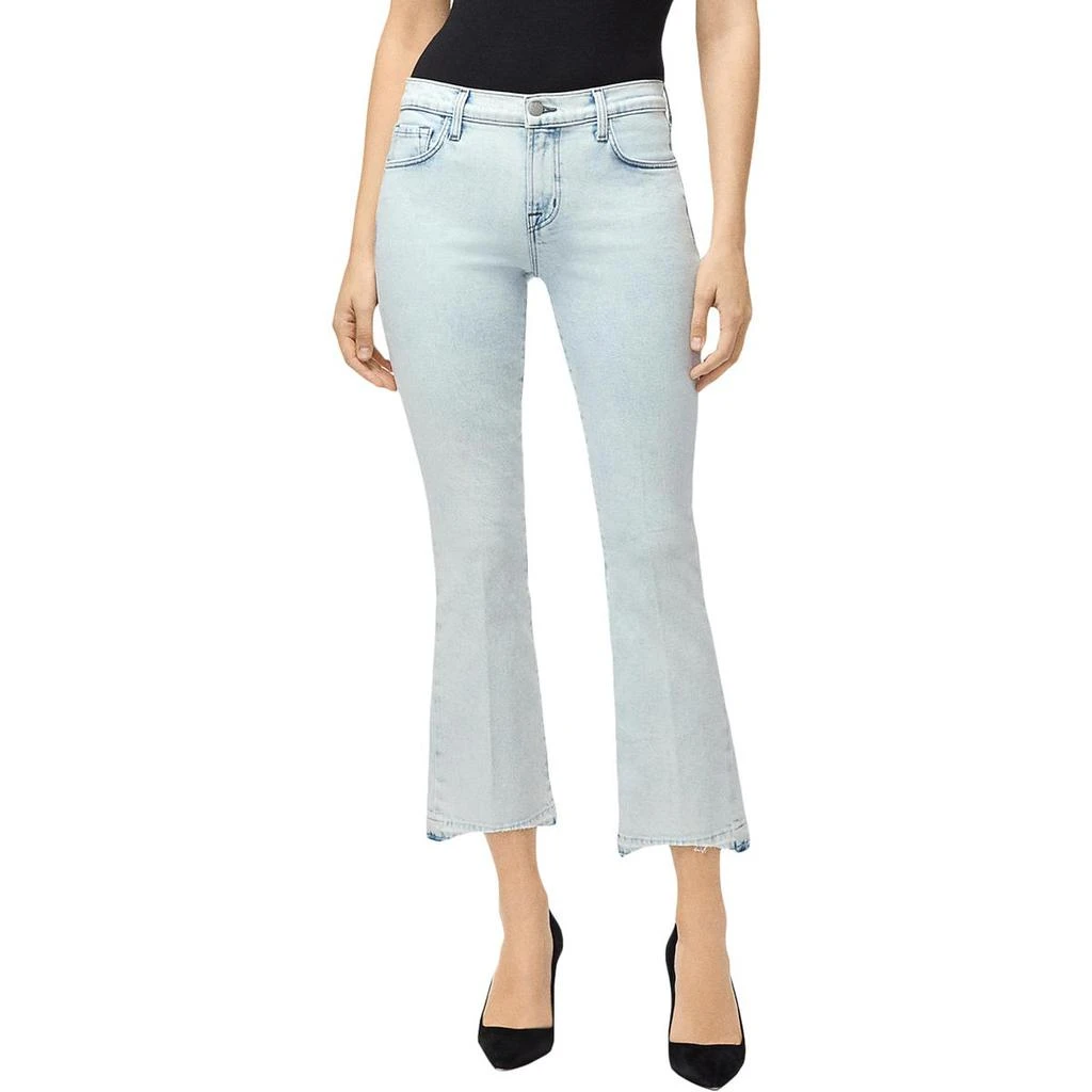 商品J Brand|J Brand Womens Selena Cropped Light Wash Bootcut Jeans,价格¥124,第1张图片