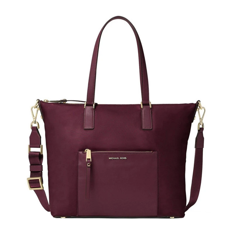 商品[国内直发] Michael Kors|Michael Kors 迈克高仕 酒红色尼龙女士手提包 30F6GA3T3C-PLUM,价格¥1024,第1张图片