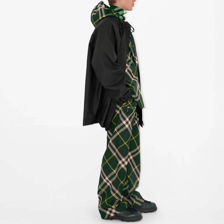 商品[国内直发] Burberry|博柏利 格纹拼色修身高领长袖毛衣 男款 黄水仙色,价格¥3959,第4张图片详细描述