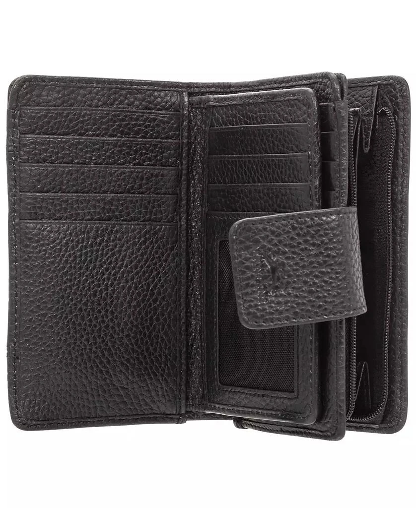商品Mancini Leather Goods|Women's Pebbled Collection RFID Secure Clutch Wallet,价格¥520,第5张图片详细描述