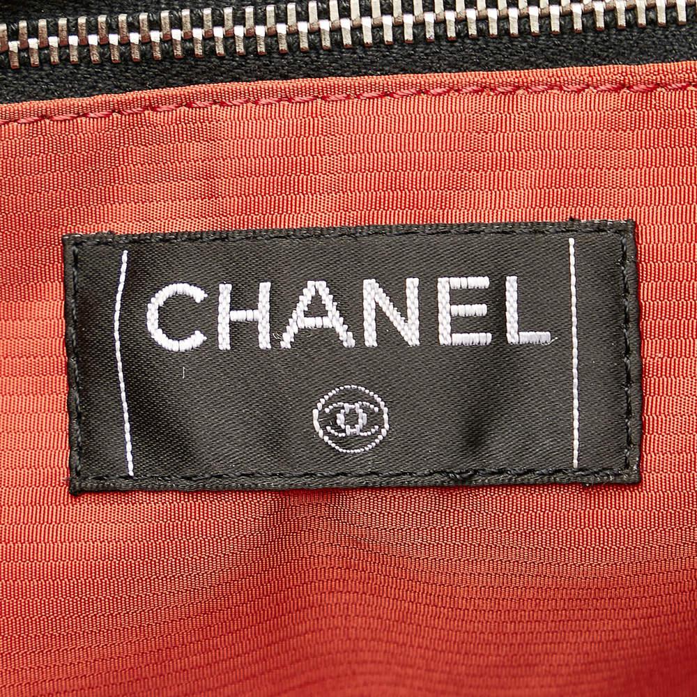 Chanel Black Nylon Old Travel Line Tote Bag商品第7张图片规格展示