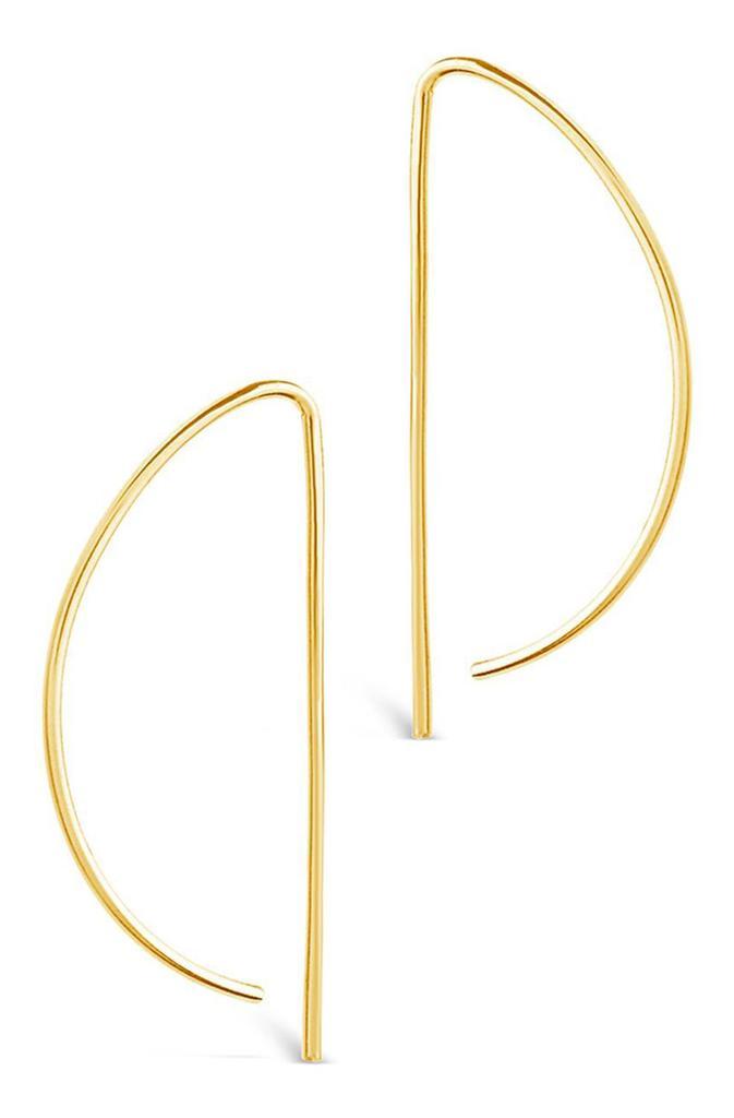 商品Sterling Forever|Half Moon Threader Earrings,价格¥425,第5张图片详细描述