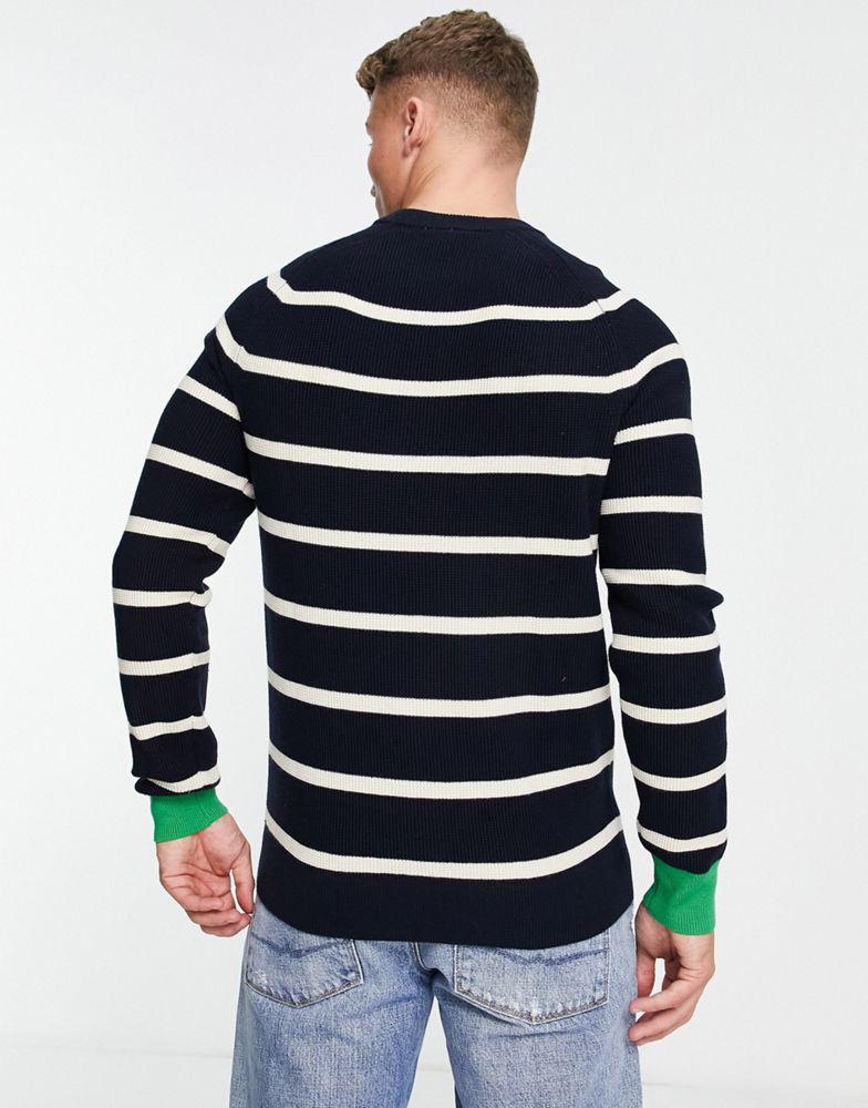 Lacoste striped jumper in black商品第2张图片规格展示