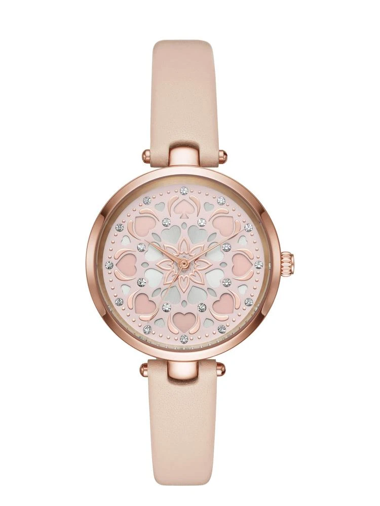 商品Kate Spade|holland heart vachetta leather watch,价格¥1437,第1张图片