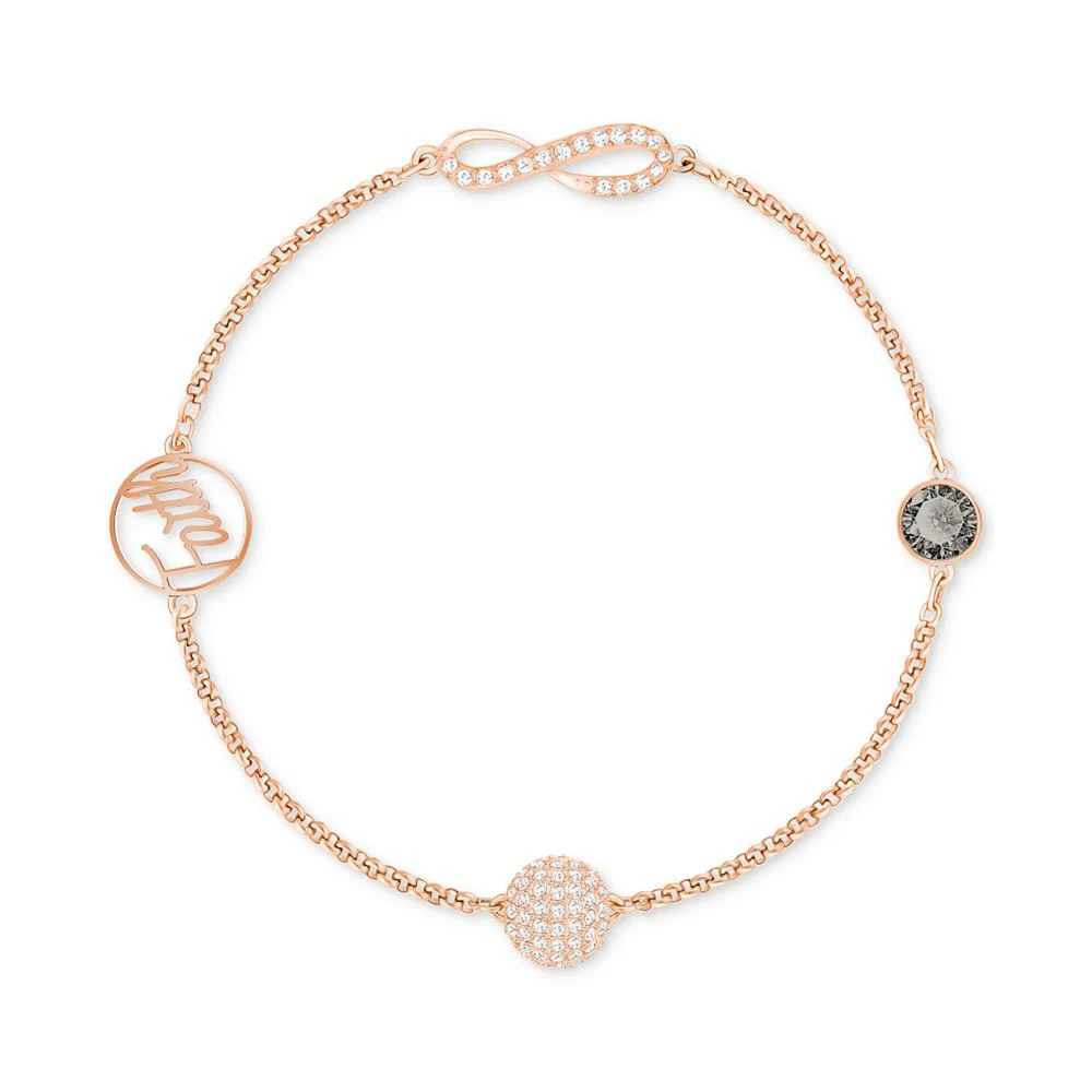 商品Swarovski|Remix Collection Rose Gold-Tone Crystal Faith and Infinity Bracelet,价格¥592,第1张图片