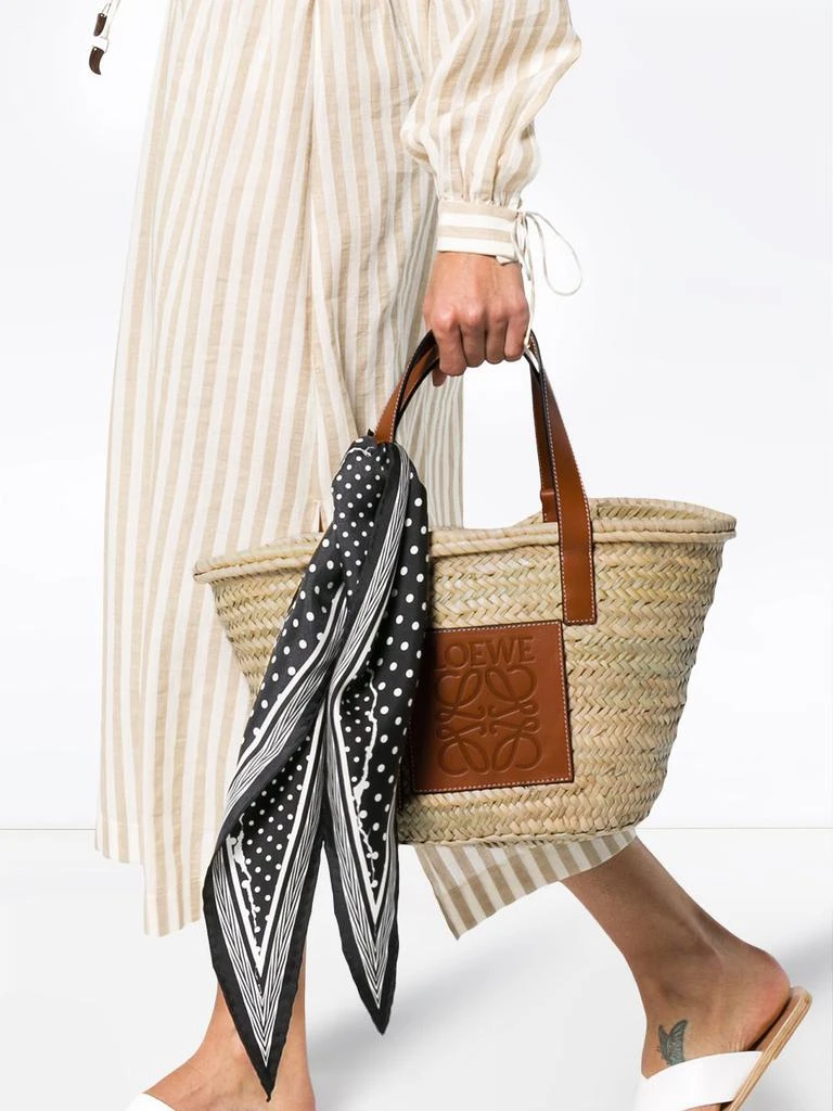 商品Loewe|LOEWE - Basket Raffia And Leather Tote Bag,价格¥4905,第2张图片详细描述