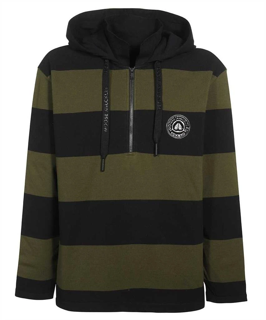 商品Moose Knuckles|Striped Cotton Sweatshirt,价格¥1316,第1张图片