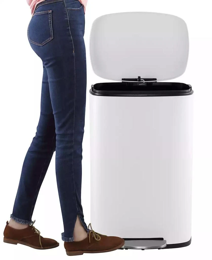 Connor Rectangular Trash Can with Soft-Close Lid and Free Mini Trash Can, Set of 2 商品