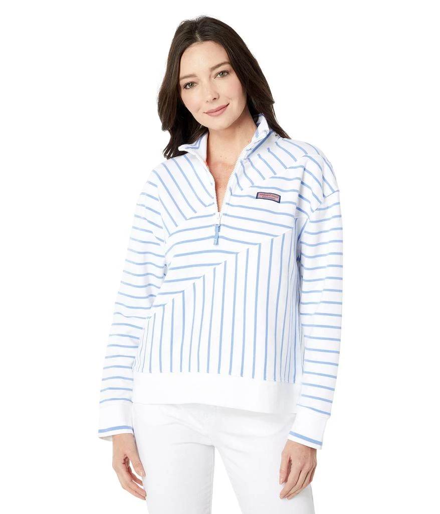 商品Vineyard Vines|Stripe Block 1/2 Zip,价格¥527,第1张图片